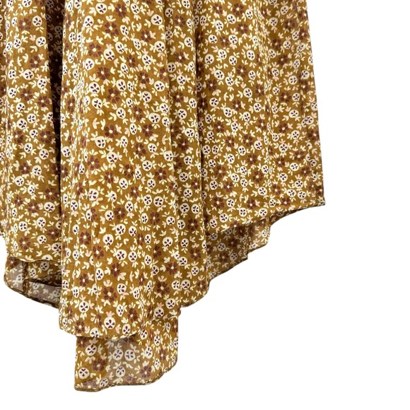 DOEN Thoreau Light Brown Floral Sleeveless Organic Cotton Light Midi Dress sz M - Picture 5 of 8